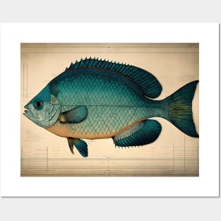 Bluegill Fish Print Posters and Art